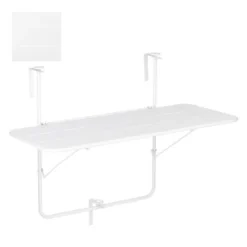 Balkontafel Wit - 88 × 51,5 × 67 Cm