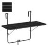 Balkontafel Zwart - 88 × 51,5 × 67 Cm