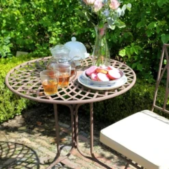 ESSCHERT DESIGN Bistrotafel Elegant - Metaal Ø 70 Cm -LA SIESTA Verkoop bistrotafel elegant metaal 1519641728 2 600