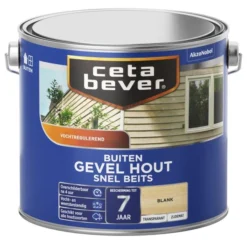 Cetabever Snelbeits Gevel Hout Transparant, Blank - 2,5 L