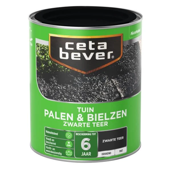 Cetabever Tuinbeits Palen & Bielzen Zwarte Teer, Zwarte Teer - 750 Ml 1 Cetabever Tuinbeits Palen & Bielzen Zwarte Teer, Zwarte Teer - 750 Ml
