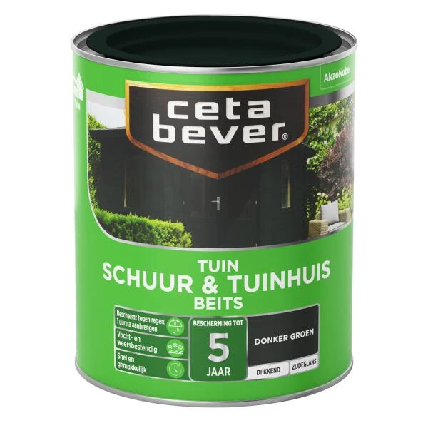 Cetabever Tuinbeits Schuur & Tuinhuis Dekkend, Donkergroen - 750 Ml 1 Cetabever Tuinbeits Schuur & Tuinhuis Dekkend, Donkergroen - 750 Ml