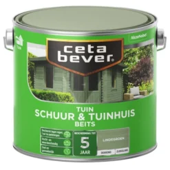 Cetabever Tuinbeits Schuur & Tuinhuis Dekkend, Lindegroen - 2,5 L