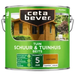 Cetabever Tuinbeits Schuur & Tuinhuis Transparant, Licht Eiken - 2,5 L