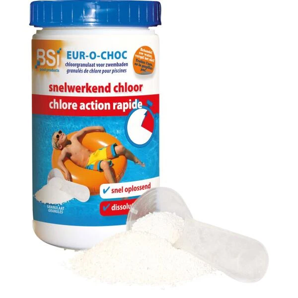 BSI Chloorkorrels Snelwerkend - SHOCK 1 Kg 2 BSI Chloorkorrels Snelwerkend - SHOCK 1 Kg - Afbeelding 2