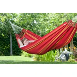 LA SIESTA Tweepersoonshangmat Currambera - Kersenrood -LA SIESTA Verkoop currambera cherry cotton double classic hammock 1609770125 265 600