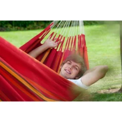 LA SIESTA Tweepersoonshangmat Currambera - Kersenrood -LA SIESTA Verkoop currambera cherry cotton double classic hammock 1609770125 266 600