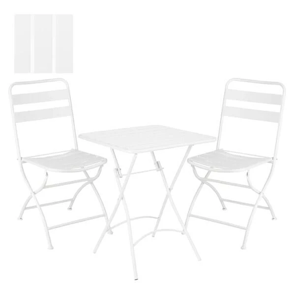 Mica Decorations Evita Bistro Set Wit - 3 Delig 1 Mica Decorations Evita Bistro Set Wit - 3 Delig