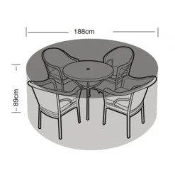 Hoes Voor Tuinmeubelen - Ronde Tafel + 4/6 Stoelen
