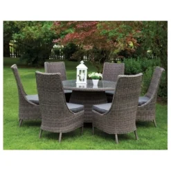 Hoes Voor Tuinmeubelen - Ronde Tafel + 6 Stoelen -LA SIESTA Verkoop meubelhoes t 6 s rond 1544174052 3 600