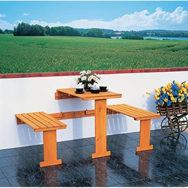 Opklapbare Balkonset (tafeltje + Bankjes) 1 Opklapbare Balkonset (tafeltje + Bankjes)