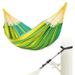 LA SIESTA Eénpersoonshangmat Sonrisa Outdoor - Limoengroen -LA SIESTA Verkoop sonrisa lime eenpersoons klassieke hangmat outdoor 1609769991 14 600