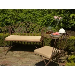 ESSCHERT DESIGN Tuinbank Metaal DUO - Bruin -LA SIESTA Verkoop tuinbank metaal duo bruin 1484066723 3 600