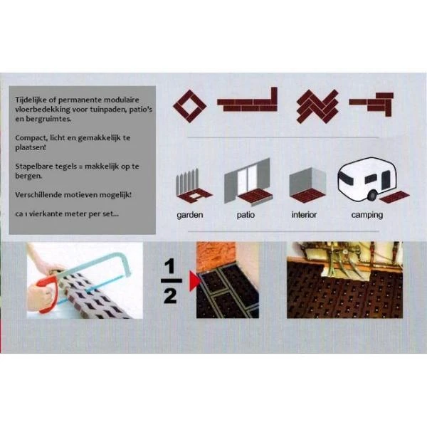 Tuinpadplaten - Grondplaten Bruin - Set Van 8 Stuks 3 Tuinpadplaten - Grondplaten Bruin - Set Van 8 Stuks - Afbeelding 3